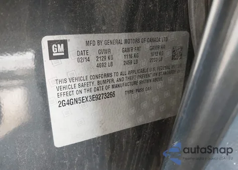 2014 Buick Regal Turbo/E-Assist Premium I from USA, damaged, VIN 2G4GN5EX3E9273266